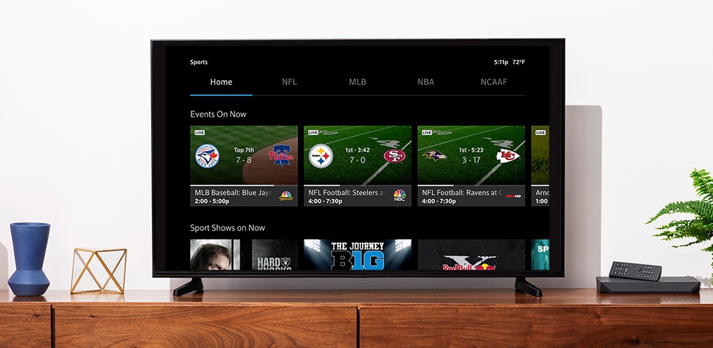 Xfinity Sports Zone shown on a TV